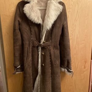 Cole Haan long shearling coat